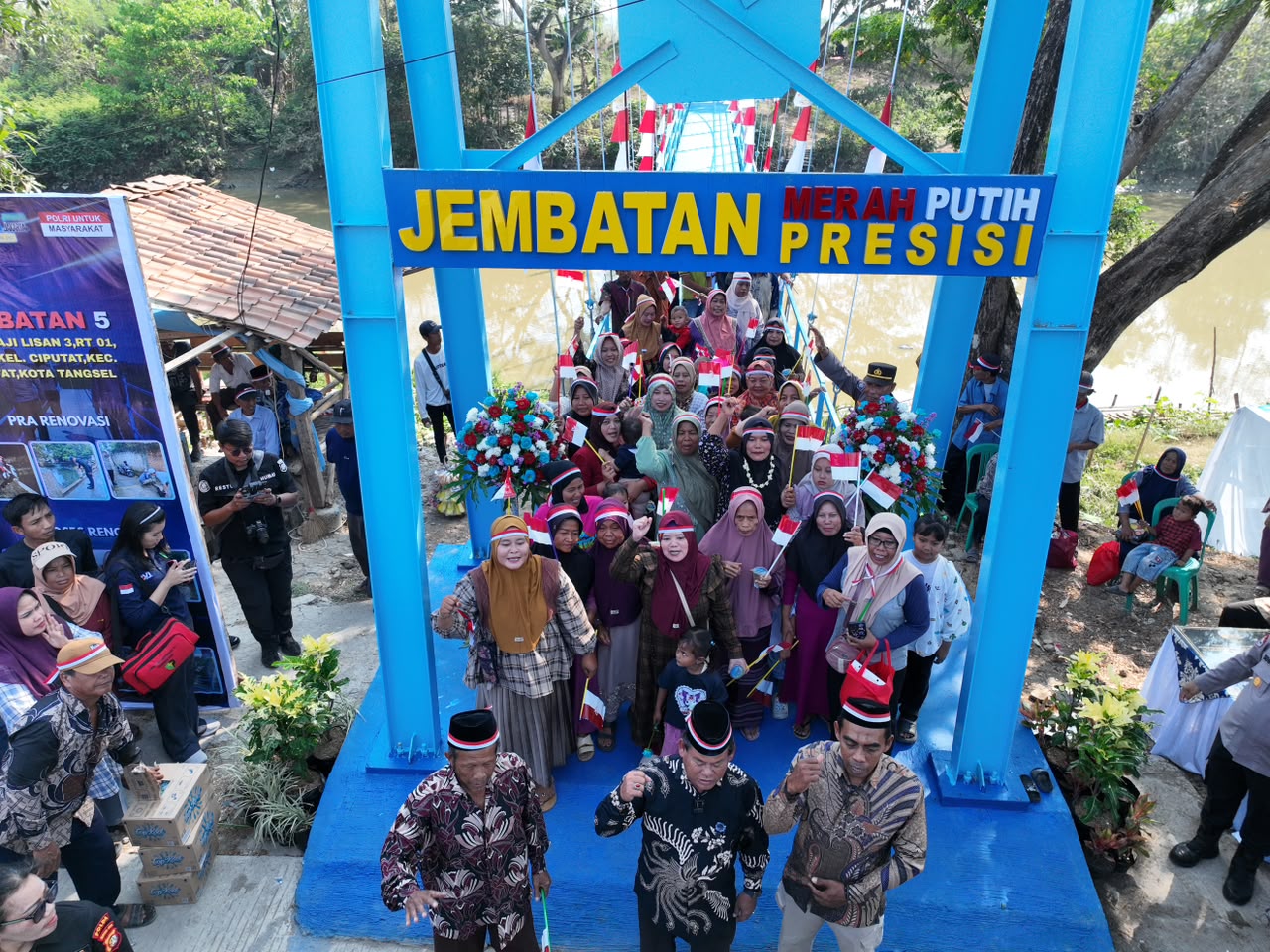 Presiden Resmikan Jembatan Merah Putih Presisi di Bekasi, Jadi Akses Baru Warga Cabangbungin
